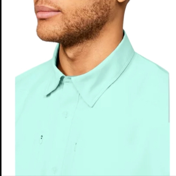 Under Armour Men's 3XL Tide Chaser 2.0 Fish Short Sleeve Aqua UPF 30+ Shirt - Picture 3 of 16